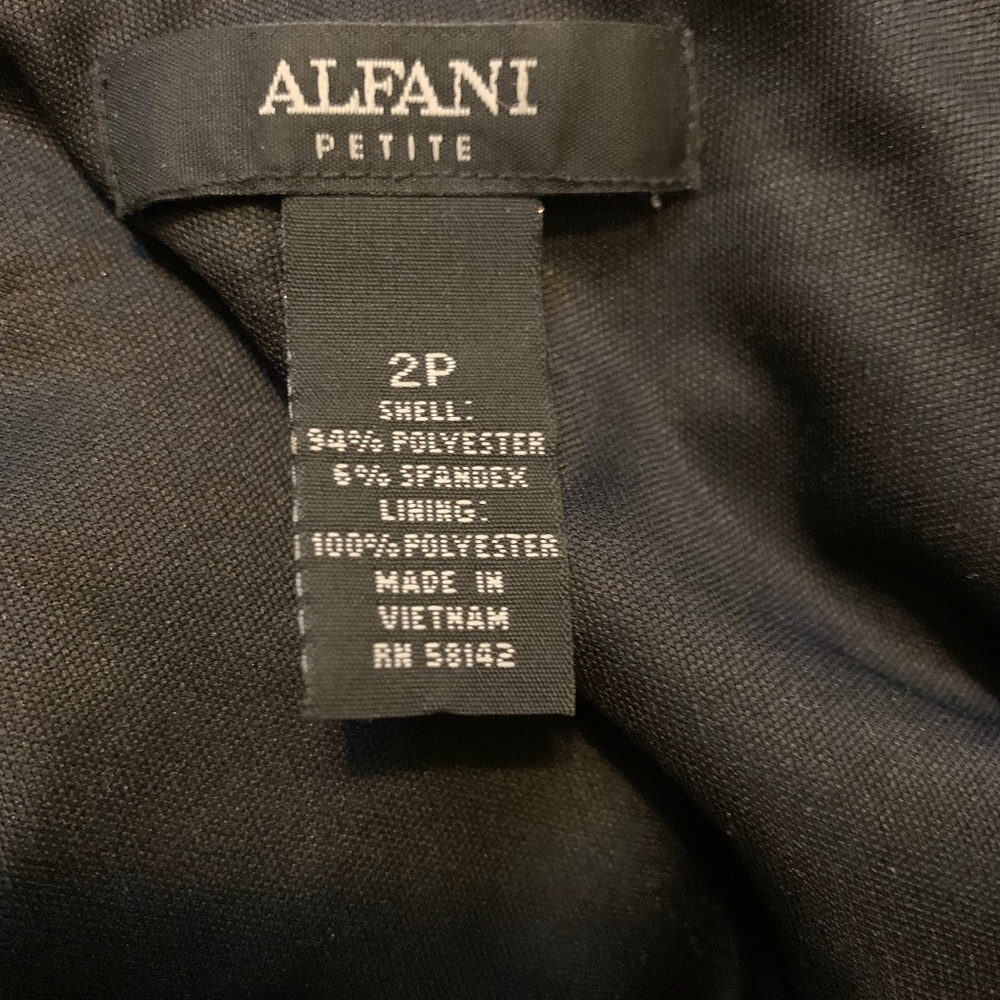 ALFANI Black and White Petite Dress - 2P - Picture 3 of 3